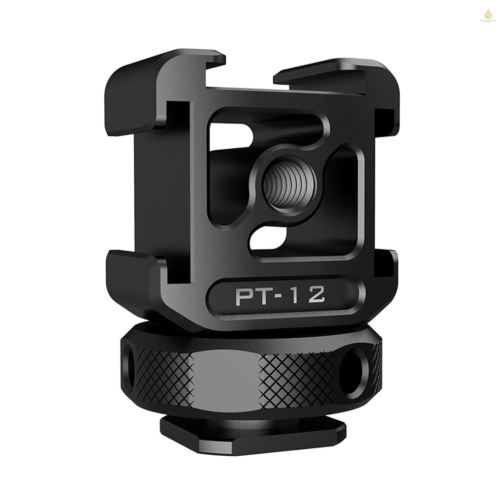 Bộ Chuyển Đổi Gắn Đế Giày Lạnh Ulanzi Bằng Hợp Kim Nhôm Với 3 Ngàm Cold Shoe Ren 1 / 4 Cho Camera Mở Rộng Đèn LED