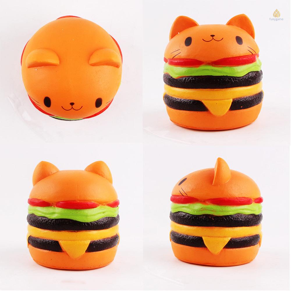 Đồ chơi squishy Giảm Stress Hình Bánh Hamburger Dễ Thương Cho Bé