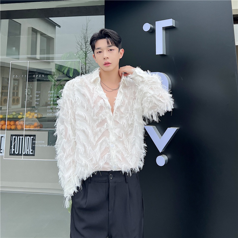 Áo Sơ Mi Tay Dài Phồng Mỏng Nhẹ Thời Trang Mùa Hè 2023 Sang Trọng Cho Nam