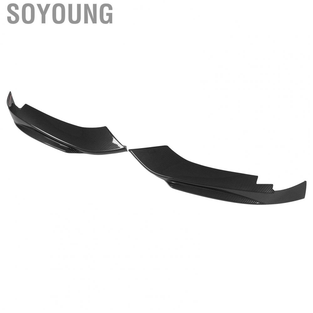 Soyoung Front Bumper Lip Wing Spoiler Long Durability Exquisite Craftsmanship Carbon Fibre Style for Vehicle