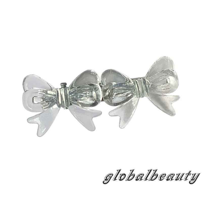 1 / 2 Kẹp Tóc Nơ Nhựa Trong Suốt Thời Trang 00GB