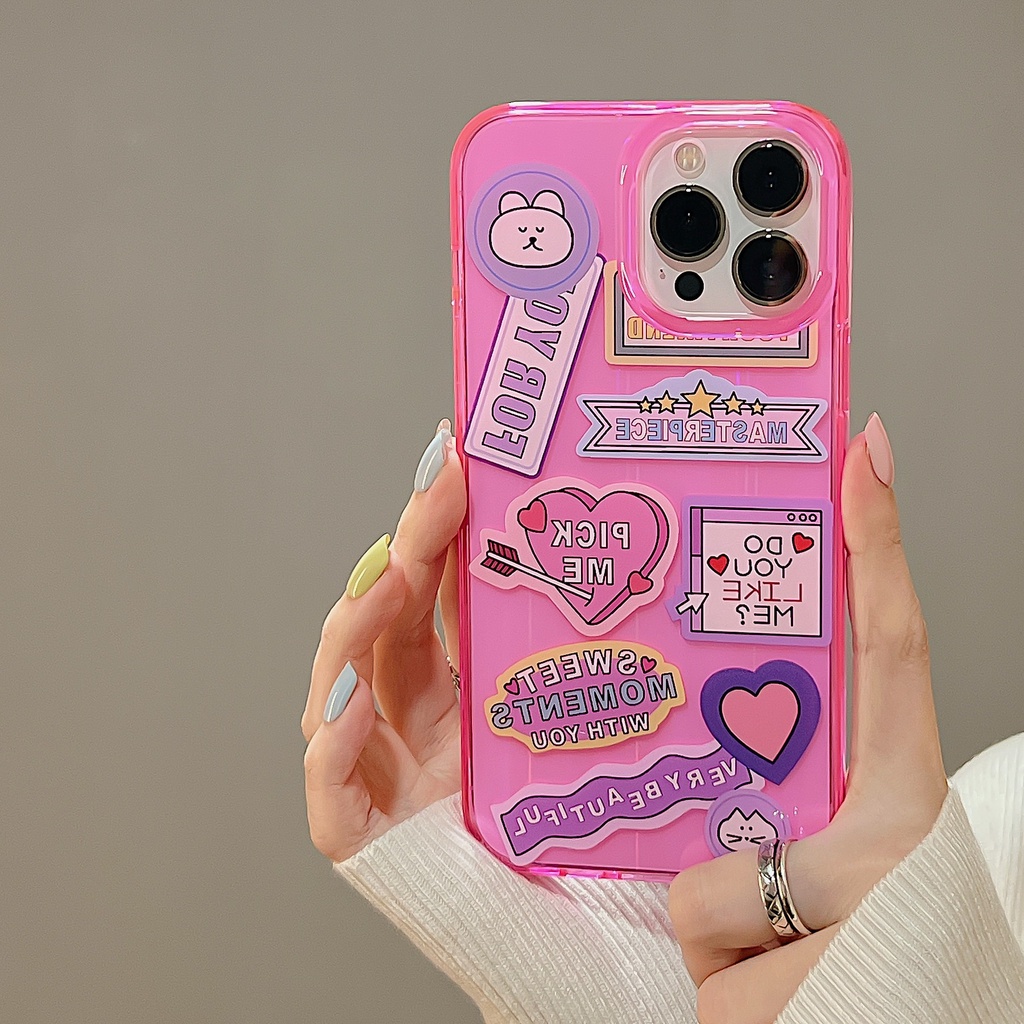 Ốp Điện Thoại tpu Dẻo Trong Suốt Họa Tiết Hoạt Hình Đơn Giản Chống Rơi / Sốc Cho iPhone 11 12 13 14 PRO Max