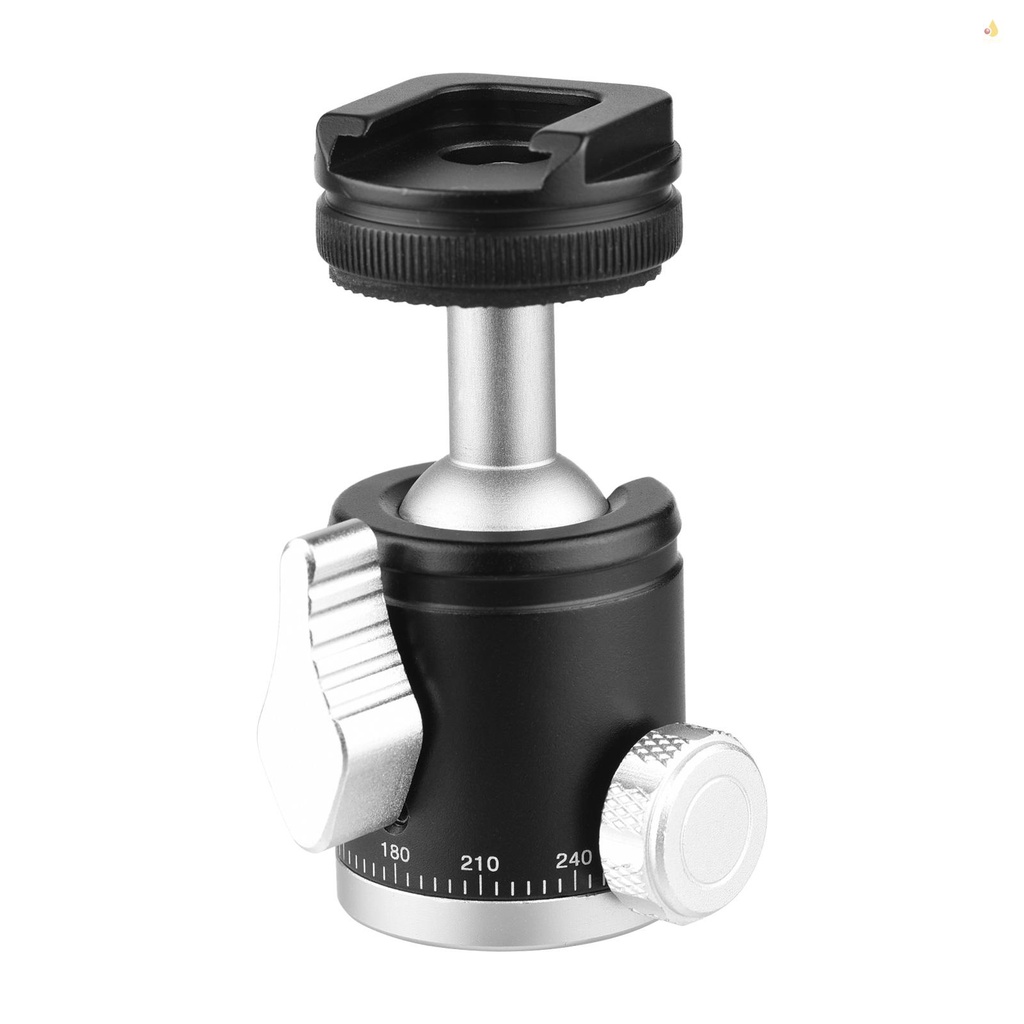 Vít 1 / 4 Đầu Bi Mini 360 Độ 2 Trong 1° Đầu Bi Xoay Bằng Hợp Kim Nhôm Cho Giá Đỡ Ba Chân Máy Ảnh / Điện Thoại