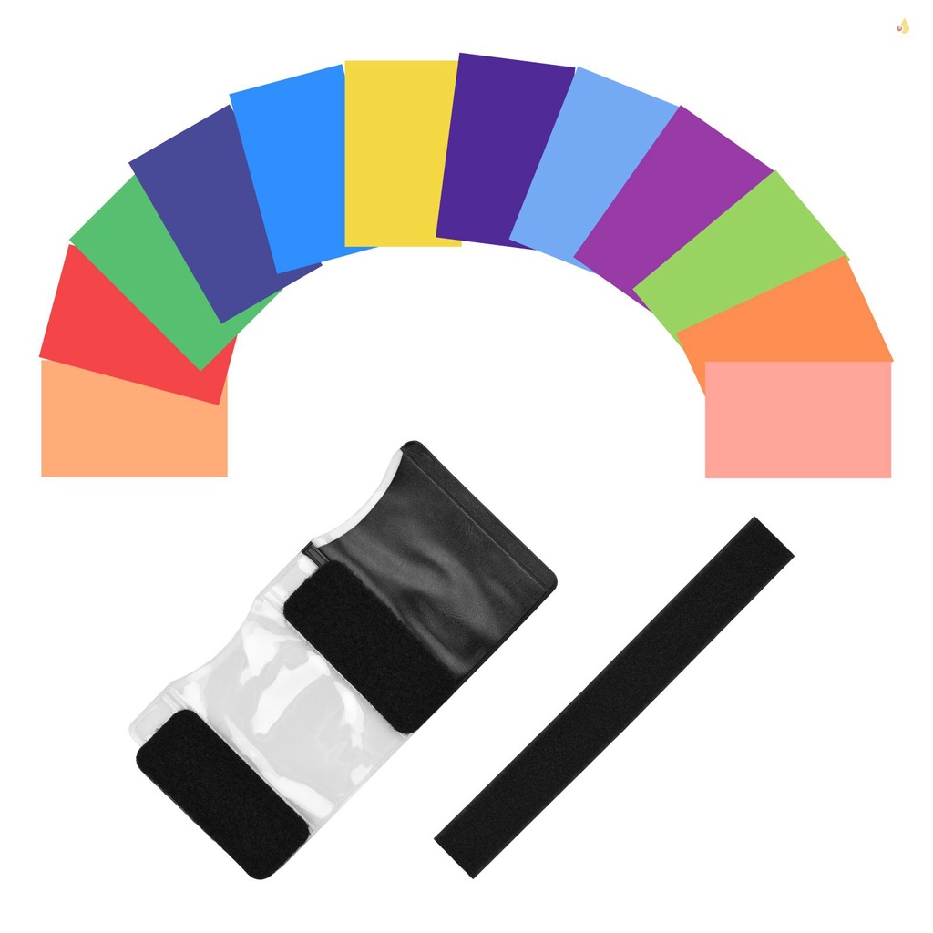 Bộ 12 Tấm Lọc Ánh Sáng Màu Sắc Đa Năng Chuyên Dụng Cho Đèn Flash Máy Ảnh