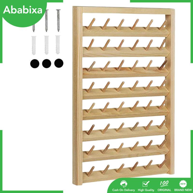 [Ababixa] Giá Gỗ Treo Cuộn Chỉ Thêu Bền Bỉ Sắp Xếp Gọn Gàng Cho Thợ May