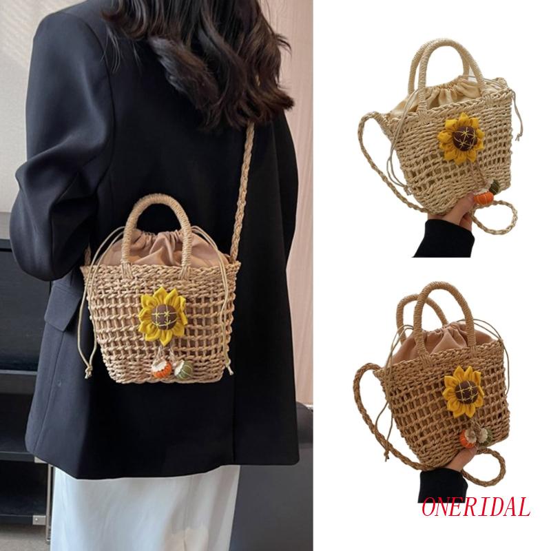 Túi Đeo Chéo Vai Đan Rơm Đựng Điện Thoại Dành Cho Nữ Đi Du Lịch Biển Mùa Hè