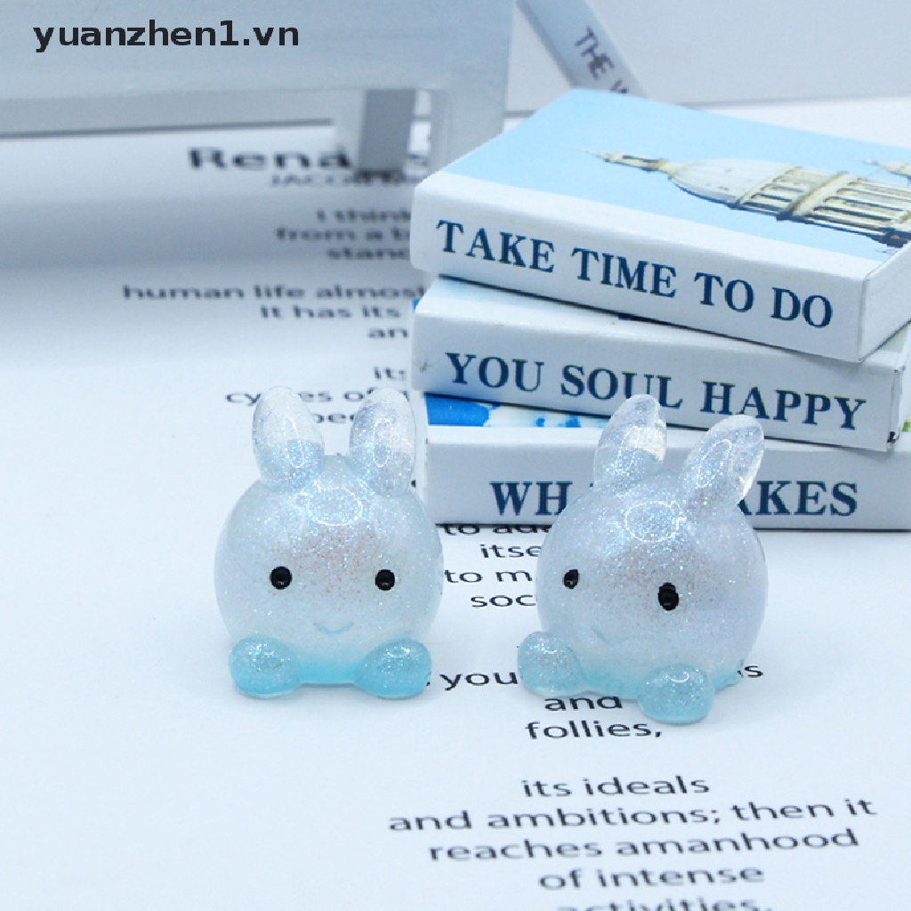 Set 2 Tượng Thỏ Dạ Quang Trang Trí