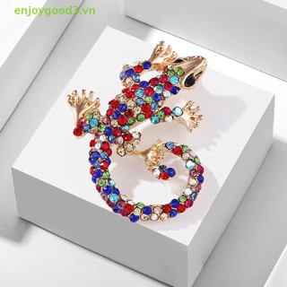 Ghim cài áo hình thằn lằn đính đá kiểu vintage cho nữ # trâm cài áo đính đá sang trọng #