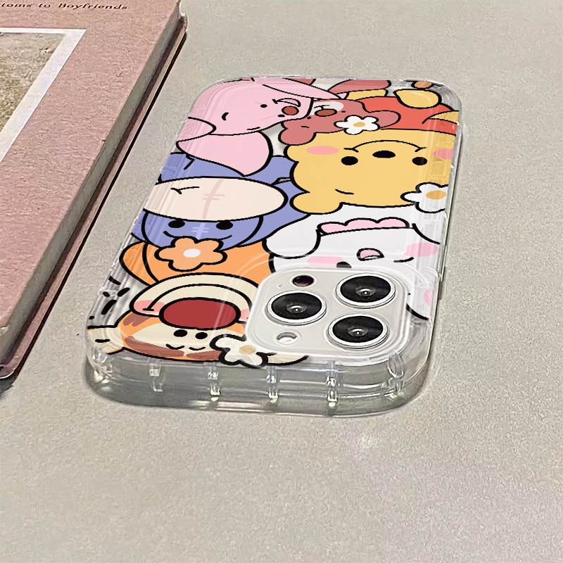 Ốp Điện Thoại Silicon TPU Mềm Dễ Thương Chống Sốc Chống Vỡ Cho IPhone 14 13 12 11 Pro XS Max X XR 8 + 7 Plus