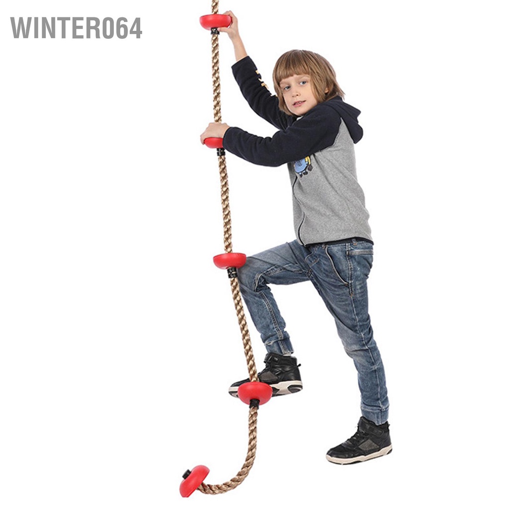 Winter064 2M Đĩa Đu Dây Có Móc Nền Nhựa Leo Cho Trẻ Em Ban Công Sân Ngoài Trời