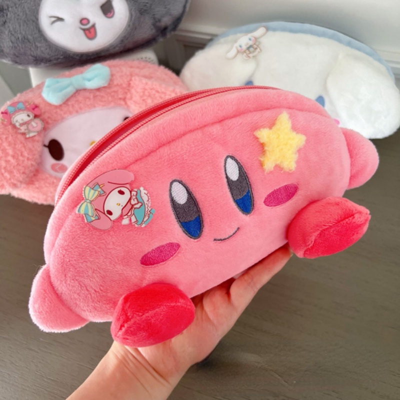 Sanrio Túi Đựng Bút Chì / Mỹ Phẩm Cỡ Lớn Hình Kuromi My Melody Cinnamoroll Nhồi Bông Dễ Thương Cho Học Sinh