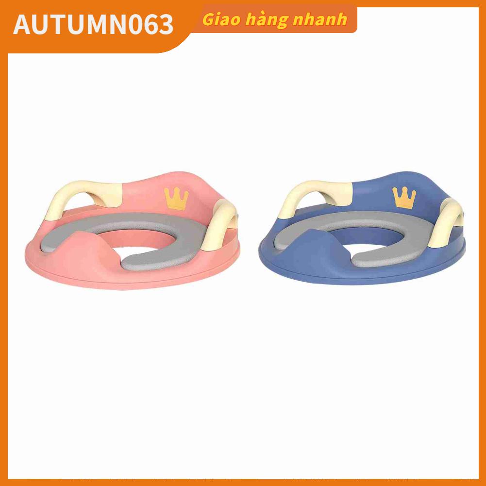 Autumn063 Bô tập ngồi cho trẻ em Đệm PU mềm chống bắn tung tóe Đế ổn định Chống trơn trượt Ghế vệ sinh có tay cầm