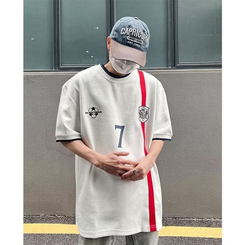 Áo Thun Tay Ngắn Cổ Tròn In Chữ Phong Cách Đường Phố Thời Trang Mùa Hè