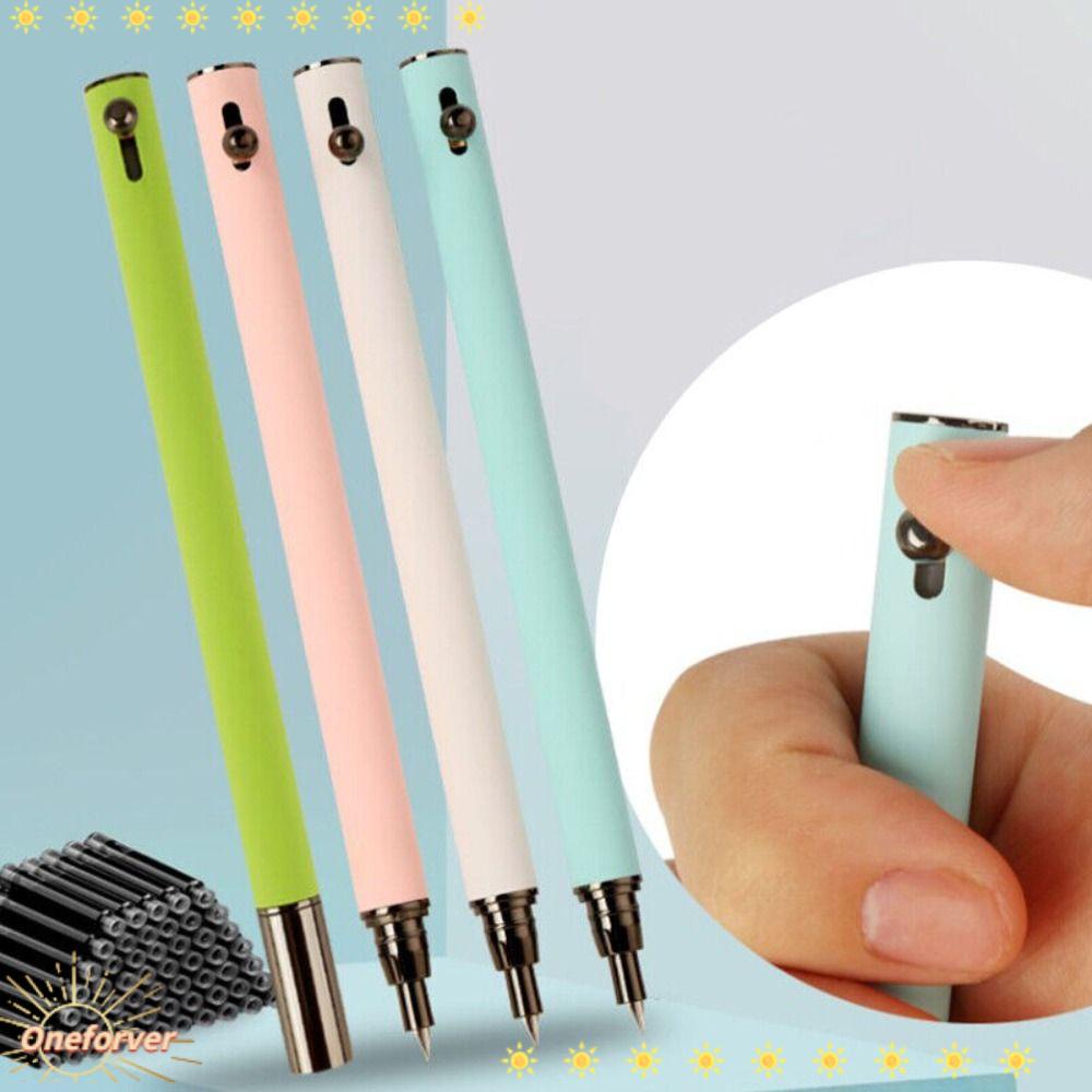 Bút Máy Dạng Bấm Ngòi EF Bằng Kim Loại Có Thể Thu Gọn Dùng Làm Quà