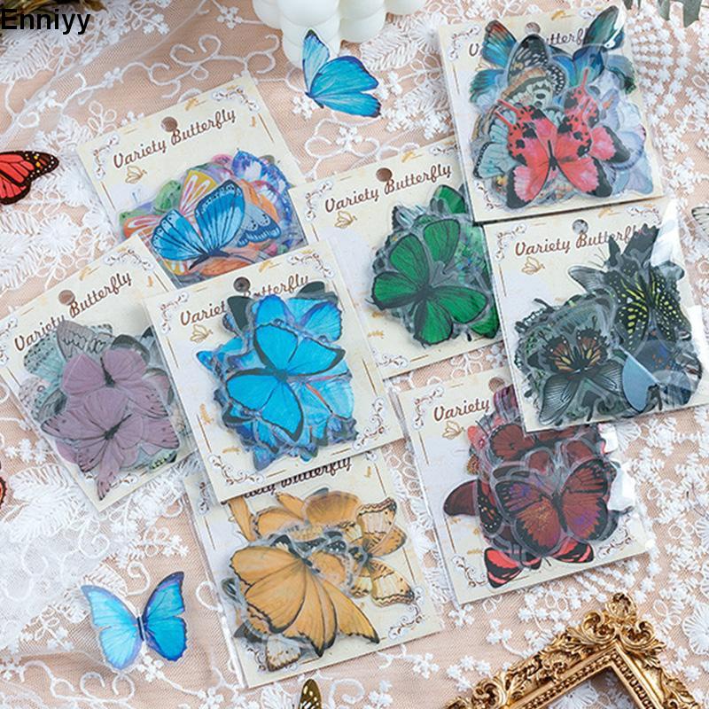 ✨✨Bộ 40 Miếng Dán PET Hình Bướm Trang Trí Sổ Lưu Niệm