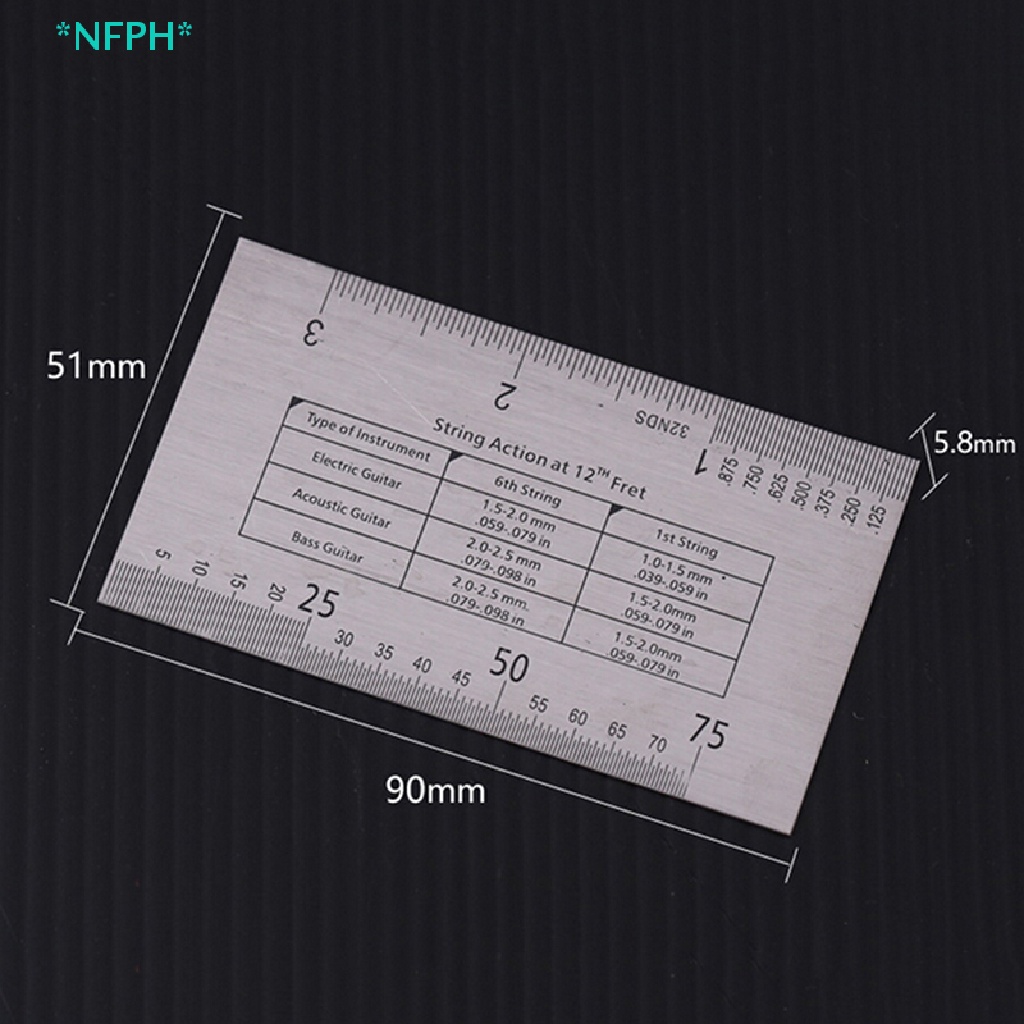 Thước Đo Dây Đàn Bằng Thép Chuyên Dụng Cho Guitar Bass Mới