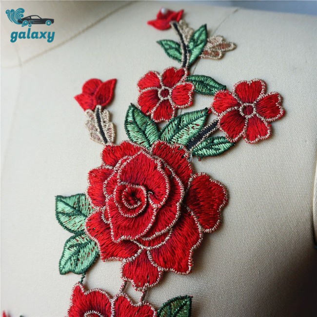 Galaxy Miếng Vải Ren Thêu Hoa Hồng 3D 2