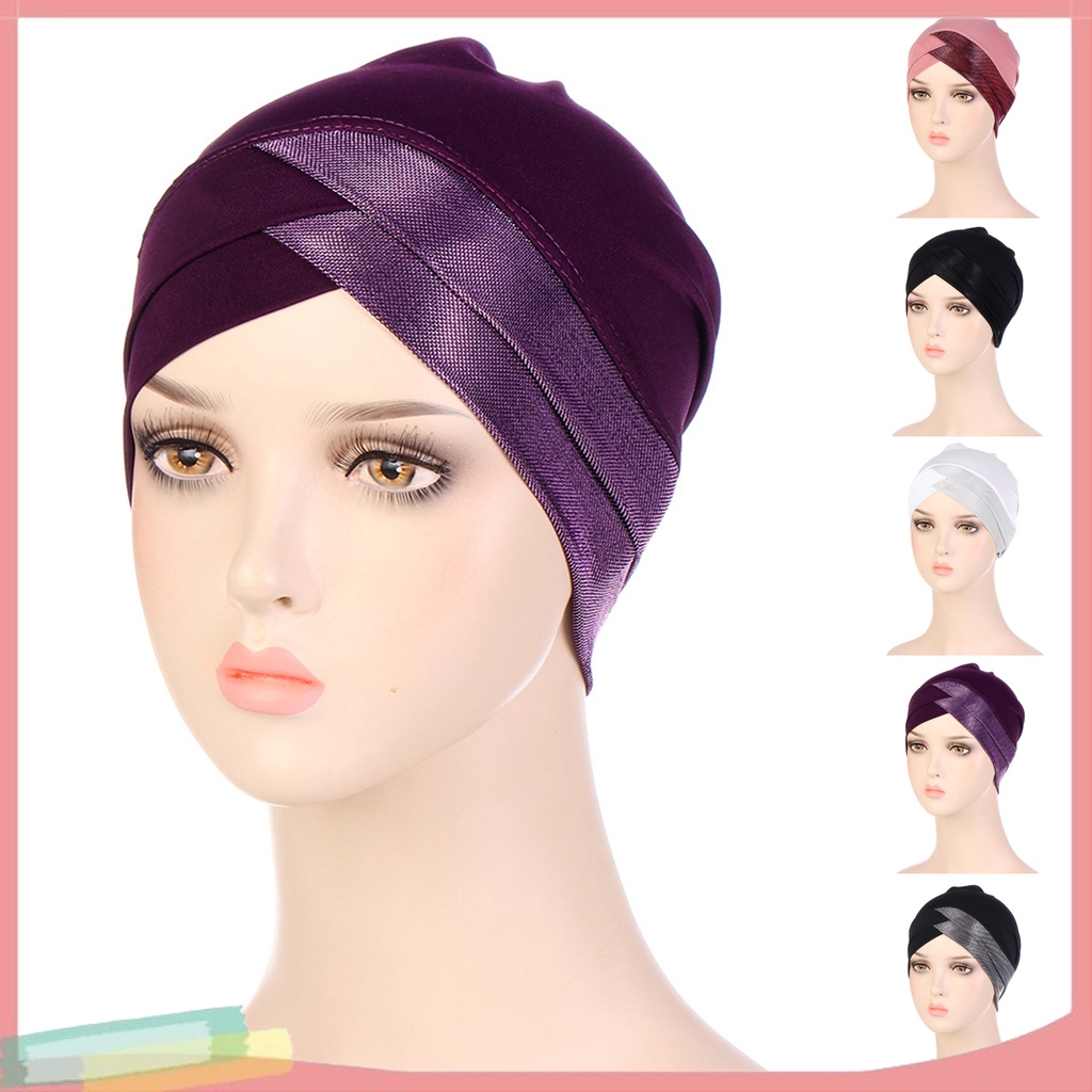 Mũ Trùm Đầu Lụa Co Giãn Thời Trang Cho Nữ