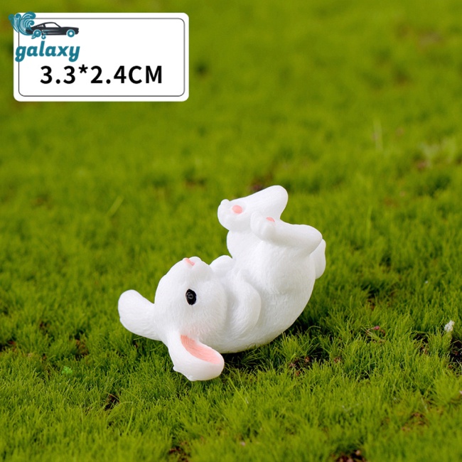 Galaxy Đồ trang trí Thỏ Mini Bằng Nhựa Resin Dễ Thương Trang Trí Tiểu Cảnh