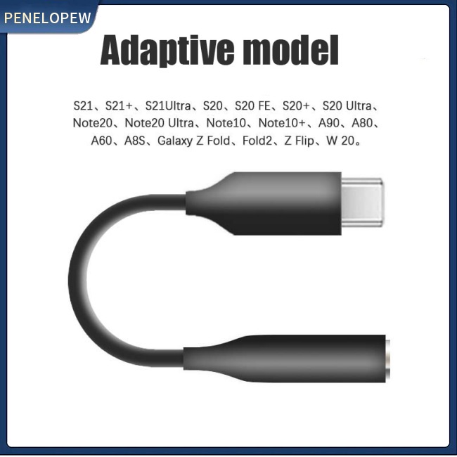 Dây Cáp Chuyển Đổi Cổng Usb Type C Sang Cổng Âm Thanh 3.5mm Tương Thích Với Galaxy S22 S21 S20 Note 10