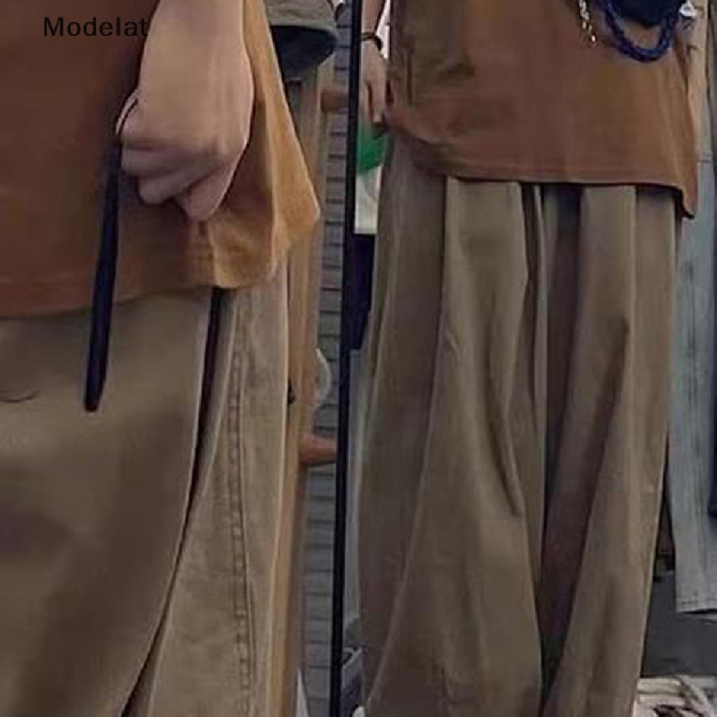 Mfc Quần Cotton Ống Rộng Lưng Cao Mỏng Đa Năng Có Túi WTD