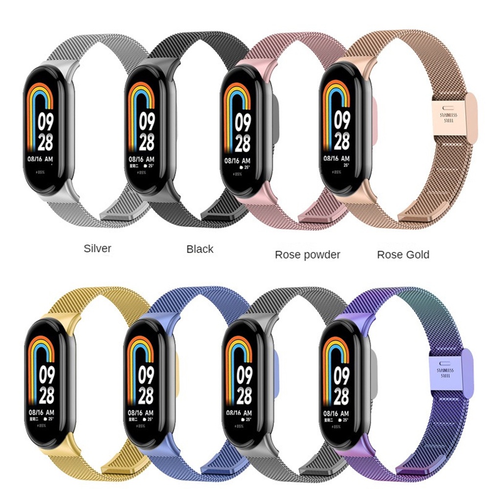 Dây Đeo Thay Thế Chất Liệu Kim Loại Không Gỉ Cho Mi Band 8