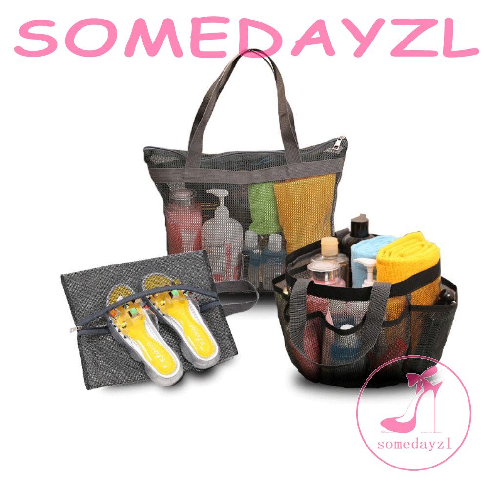 Túi Lưới Trong Suốt 7 Ngăn Đựng Mỹ Phẩm Tiện Dụng