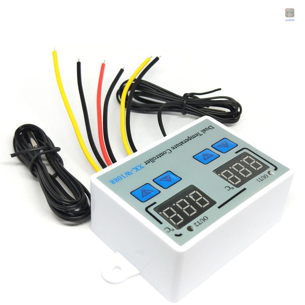 Bộ Điều Khiển Nhiệt Độ Kỹ Thuật Số Hai Rơ Le Cho Máy Ấp Trứng XK-W1088 AC110-220V