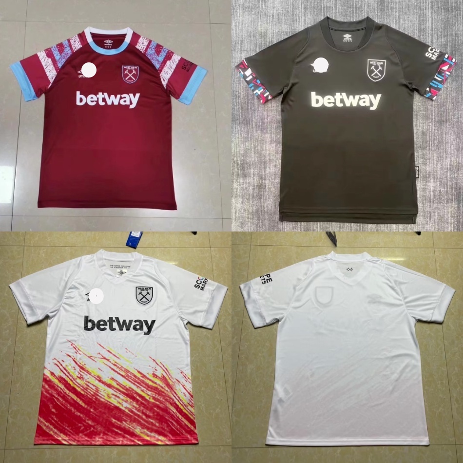 Áo Thun NgắN Tay 22 / 23 West ham Home away 3rd Size S-Xxxl