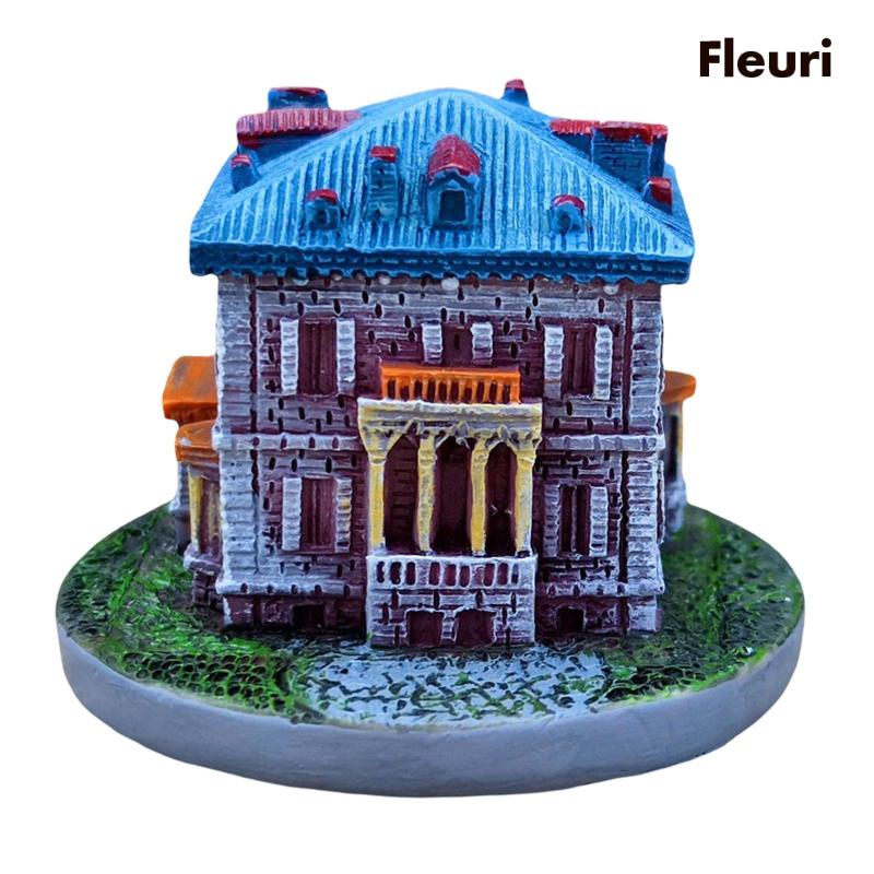 Mô Hình Ngôi Nhà Villa Mini Bằng Nhựa Resin Dùng Trang Trí Tiểu Cảnh Sân Vườn
