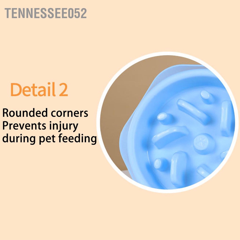 Tennessee052 Bát Thức Ăn Chậm Cho Chó Đầy Hơi Ngăn Chặn Nghẹt Thở Có Thể Giặt Xếp Hình Nhỏ Vừa