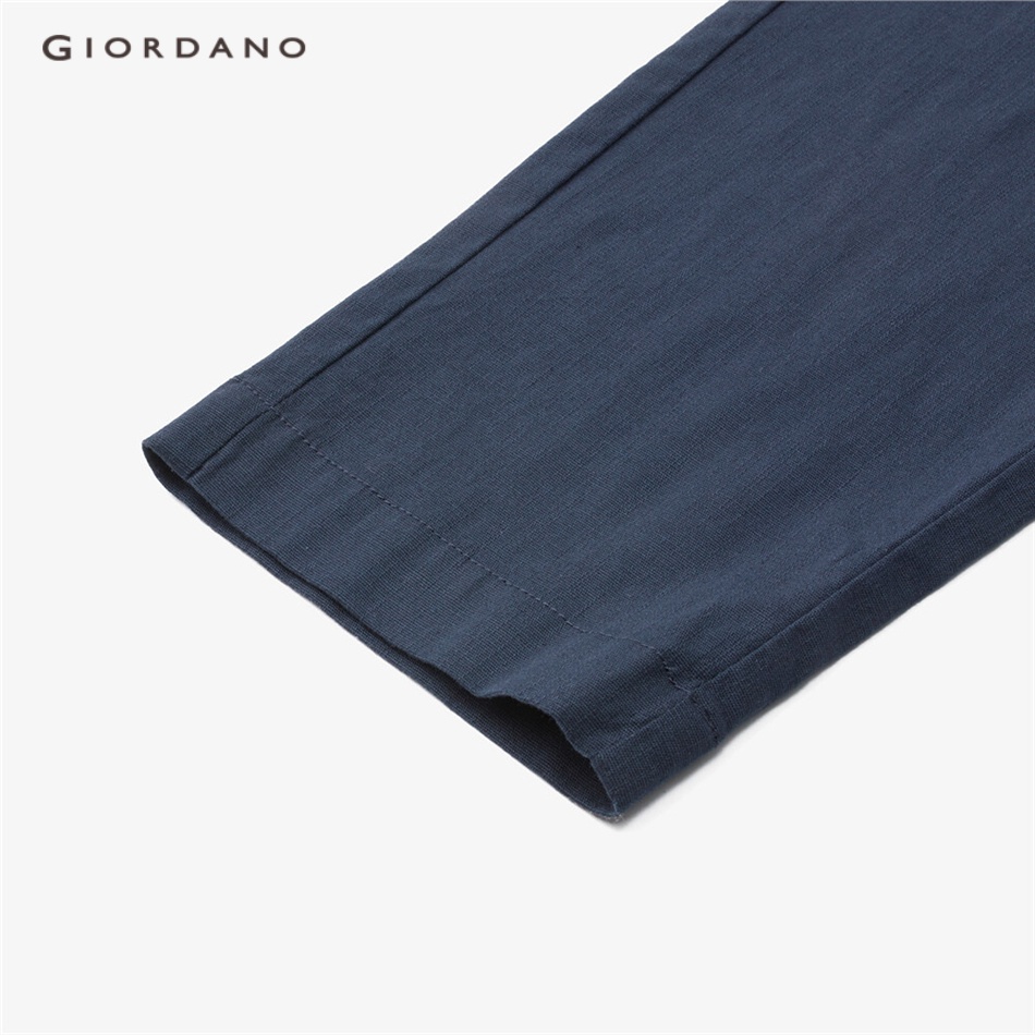 Quần tencel GIORDANO 05413063 dài đến mắt cá eo thun cho nữ