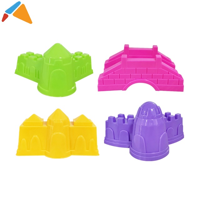 Bộ 4 Khuôn Đồ Chơi Tạo Hình Lâu Đài Cát Bãi Biển Mùa Hè Màu Sắc Ngẫu Nhiên Dành Cho Trẻ Em