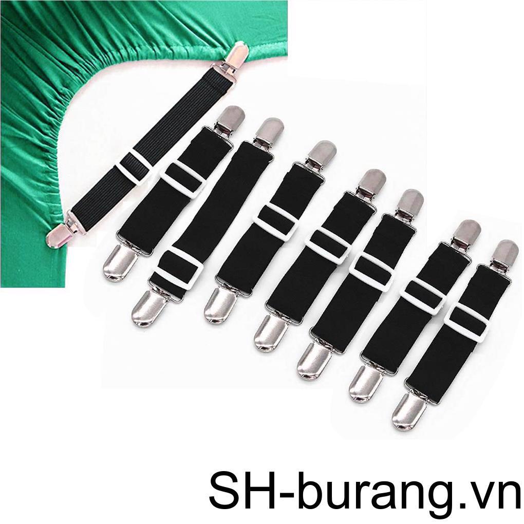 Set 8 Dây Kẹp Cố Định Ga Trải Giường Co Giãn Điều Chỉnh Được