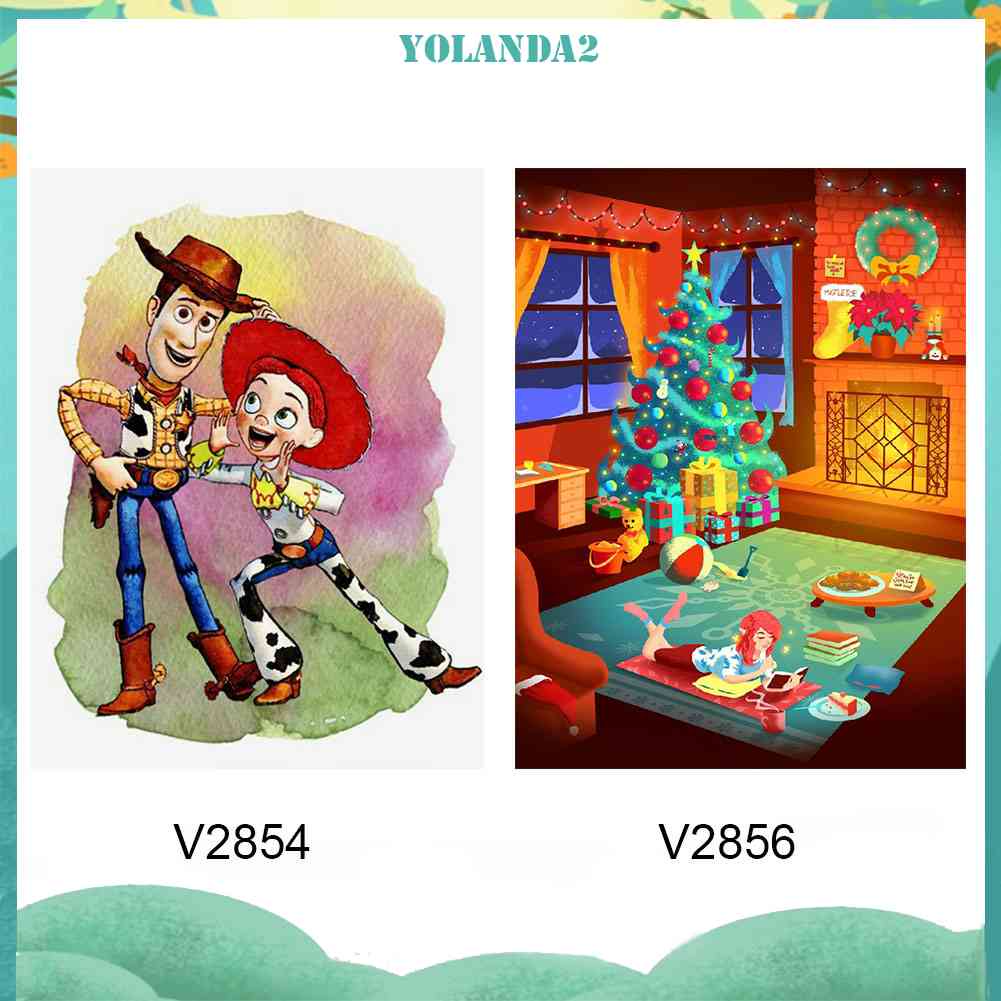 Bộ Tranh Đính Đá 5D Họa Tiết Hoạt Hình Độc Đáo DIY Dùng Trang Trí Nhà Cửa