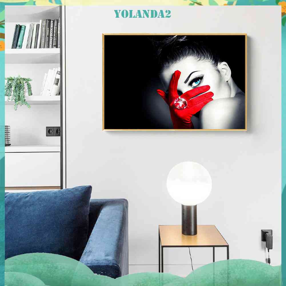 Tranh Đính Đá Kim Cương Toàn Bộ 5D DIY Hình Vẽ Người Đẹp Trang Trí Nhà Cửa