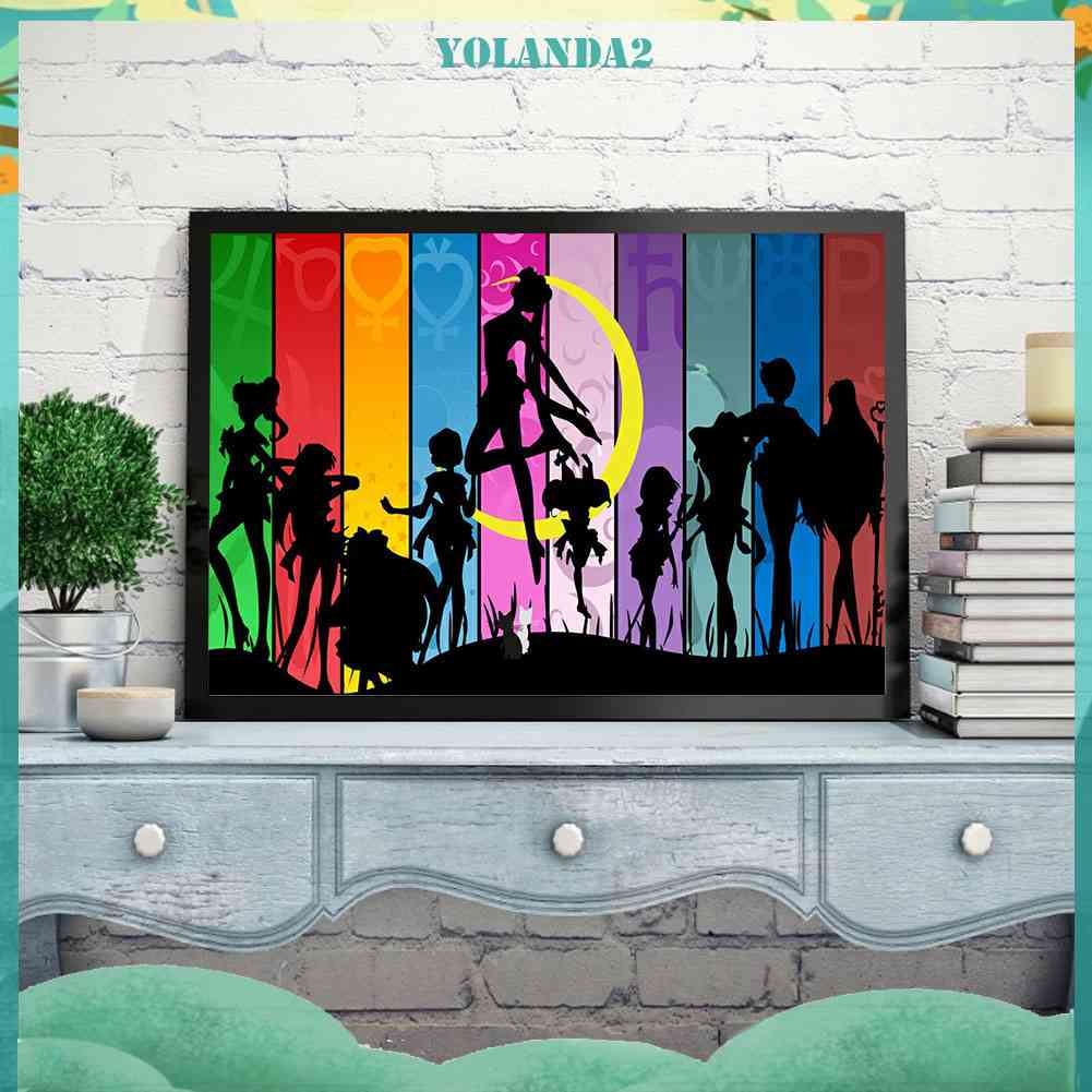 Bộ Tranh Đính Đá 5D Họa Tiết Hoạt Hình Độc Đáo DIY Dùng Trang Trí Nhà Cửa