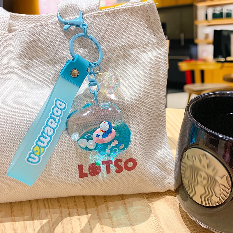 Móc Khóa Hình Bình Sữa Doremon Đáng Yêu