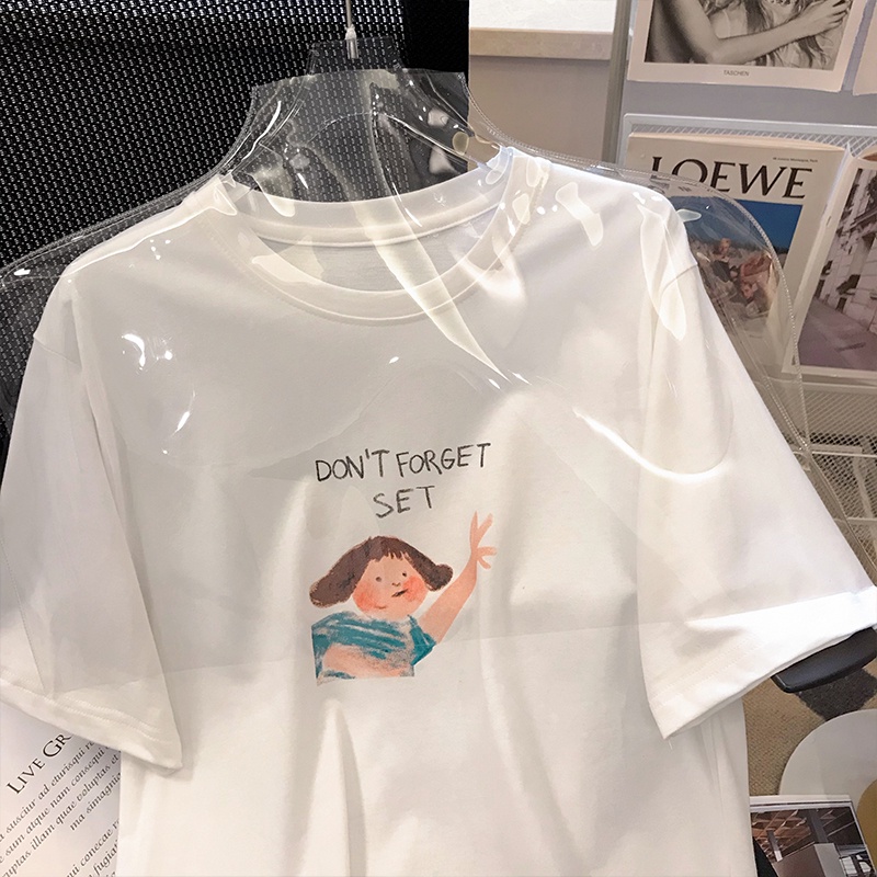 Áo Thun Nữ Ngắn Tay In Hình Thời Trang Mới