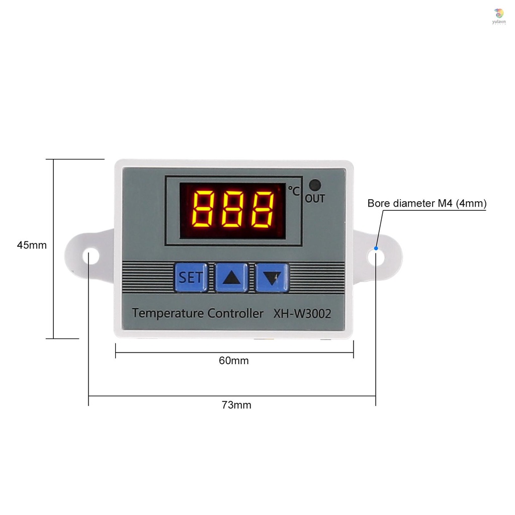 Mô-đun Điều Khiển Nhiệt Độ Điện Tử Màn Hình LED Hiển Thị Nhiệt Độ NTC Probe - 50~110 °C Tủ Lạnh 12V 120W 12V 120W Chất Lượng Cao
