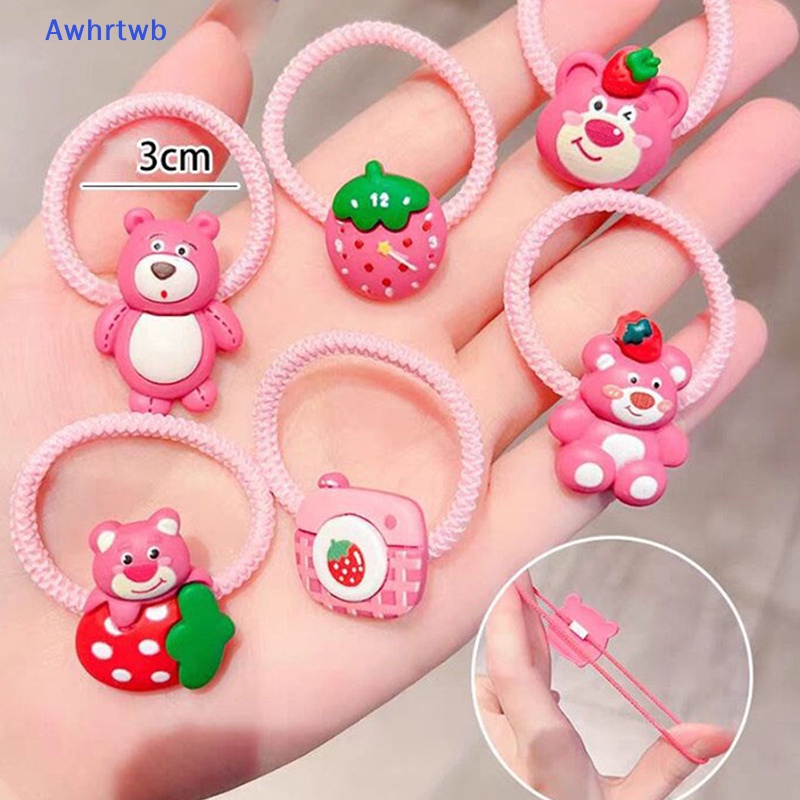 Set 5 Cặp Dây Buộc Tóc Cao Su Co Giãn Hình Trái Cây Dễ Thương Cho Bé Gái Mới