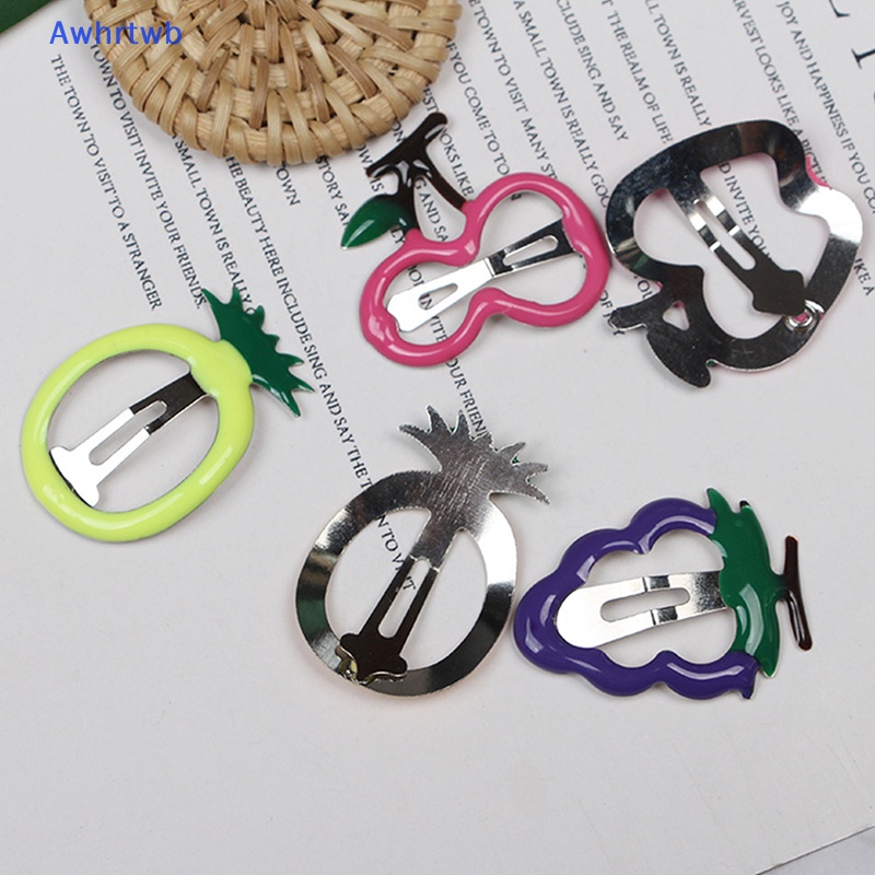 Set 5 Kẹp Tóc Hình Trái Dâu Ngọt Ngào Cho Nữ Mới