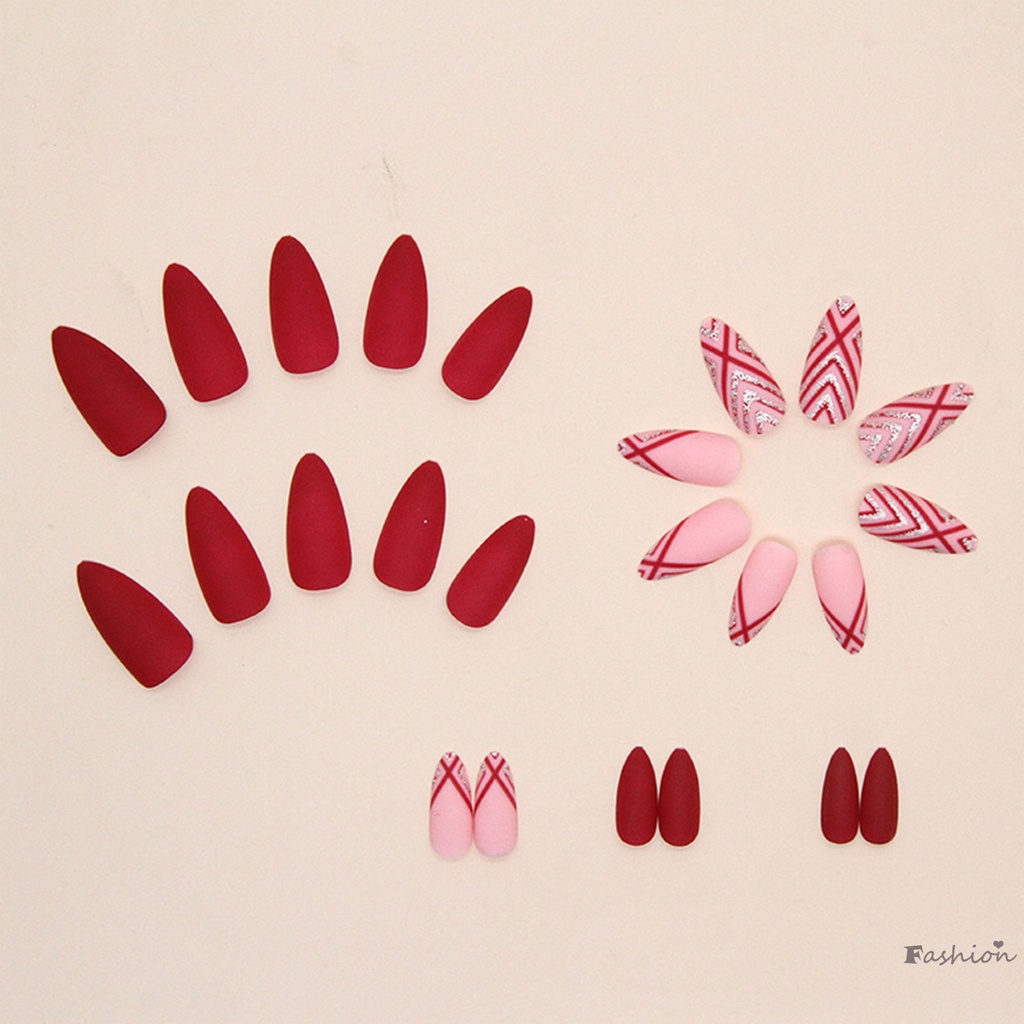 Móng Tay Giả Hình Tam Giác Nhẹ Nhàng Tự Nhiên Cho Nữ