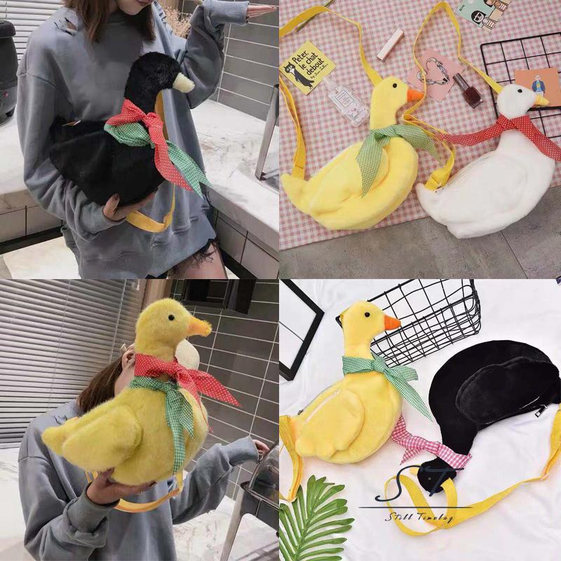 Túi Đeo Chéo Hình Vịt Hoạt Hình Nhồi Bông Đáng Yêu Dành Cho Bé Gái ORD7