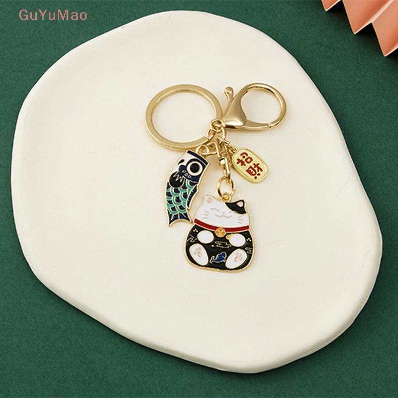 [cxGUYU] 1 Móc Khóa Hình Mèo Beckoning Phong Cách Nhật Bản Cho Nữ PRTA