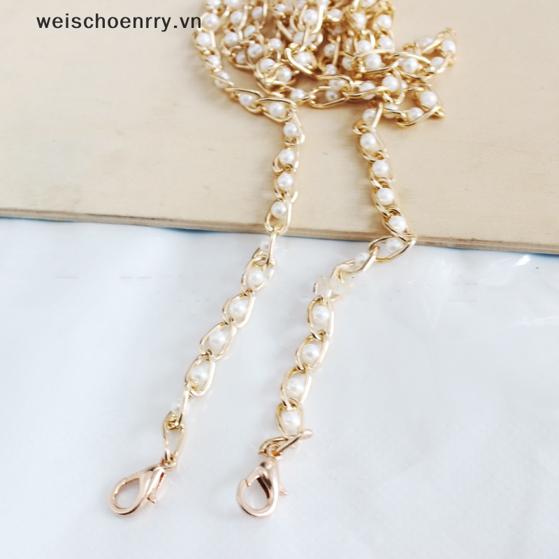 Dây Đeo Túi Xách Dạng Chuỗi Hạt Ngọc Trai Kích Thước 40-120cm Thay Thế Tiện Dụng