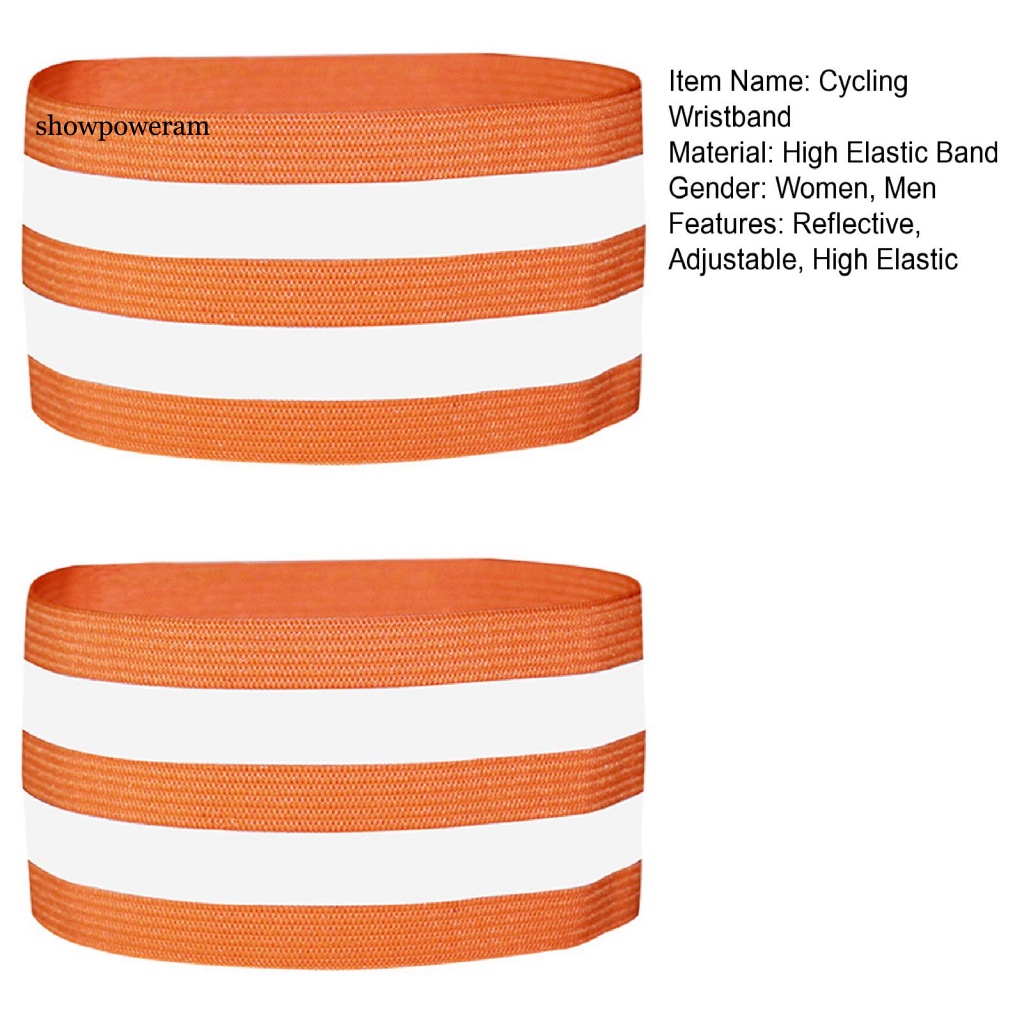 1 Cặp Băng Đeo Tay Phản Quang Thoáng Khí Hỗ Trợ Chạy Xe Đạp