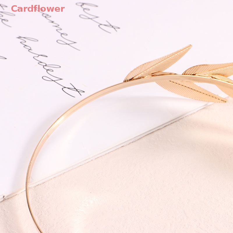 Băng Đô Cài Tóc Hình Lá Bằng Kim Loại Màu Vàng Thanh Lịch Cho Nữ