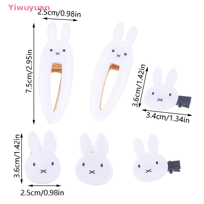 2 Kẹp Tóc Hình Thỏ Trắng Cho Bé Gái Mới