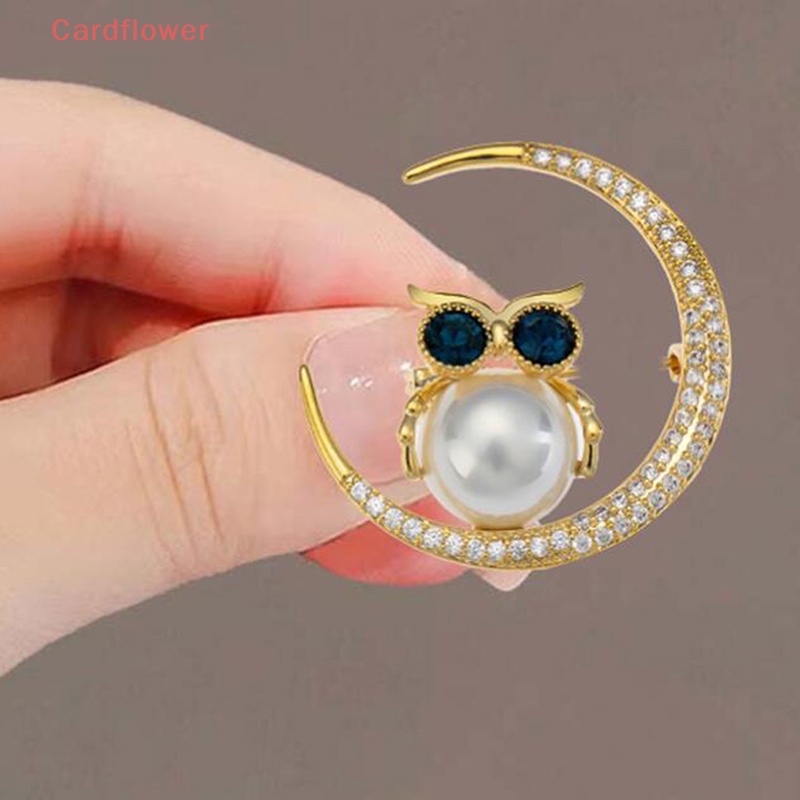 Ghim Cài Áo Hình Cú Mèo Mặt Trăng Nhỏ Xinh Thời Trang Mới